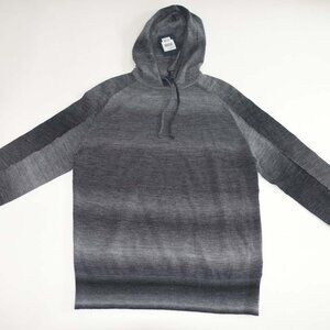 Good Man Brand Men's Hooded Sweater Small NWT Gray Black Wool Blend Pullover